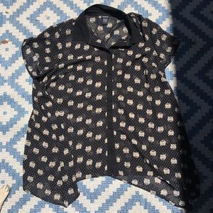 Chiffon Tiger Button Down top